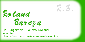 roland barcza business card